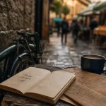 Le slow travel: voyager autrement, vélo et carnet dans une ruelle de village