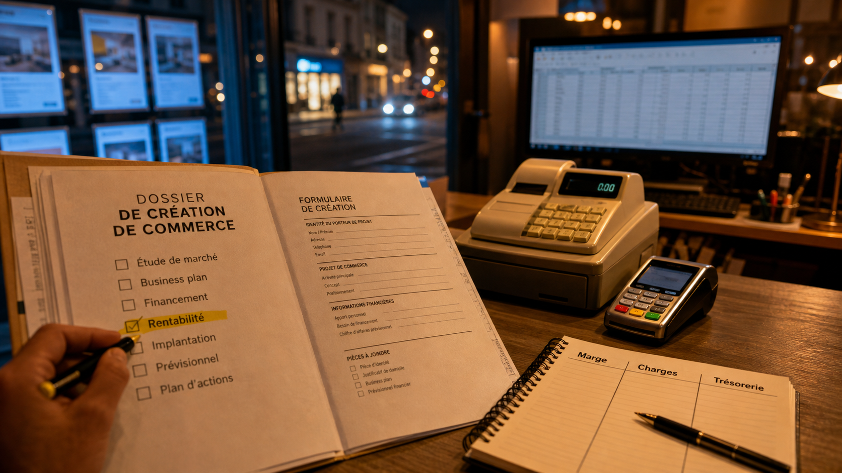 Ouvrir un commerce rentable : checklist marge, charges et trésorerie