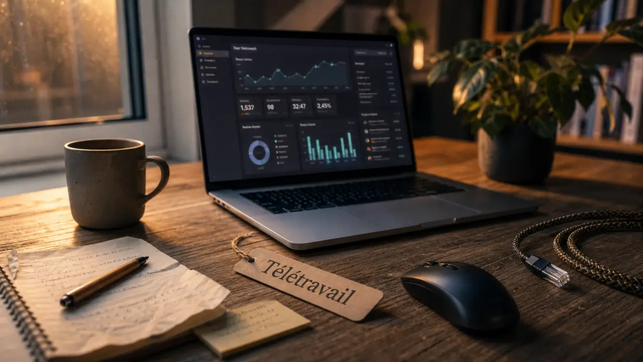 Quels métiers se font en télétravail : bureau digital, support et création.