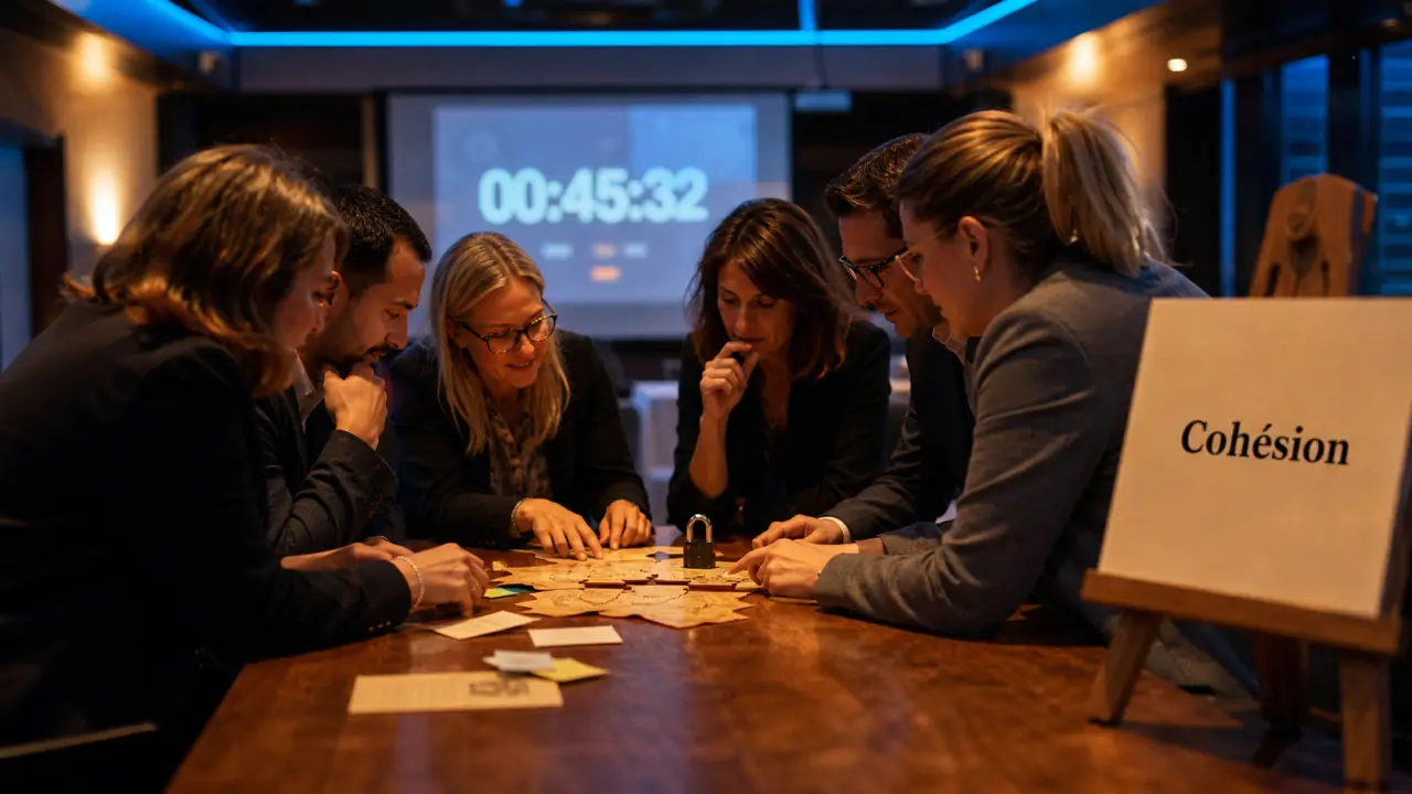 Activités entreprises : groupe en escape game en séminaire