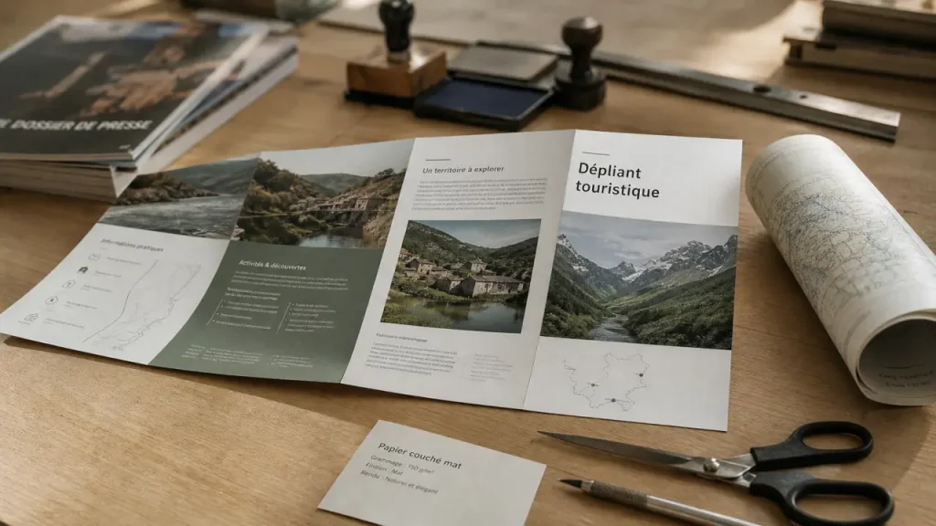 Dépliant touristique : contenus, plis et finitions pour transformer une curiosité en visite
