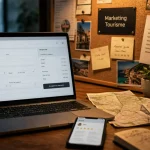Marketing touristique : réservation hôtel sur ordinateur et smartphone