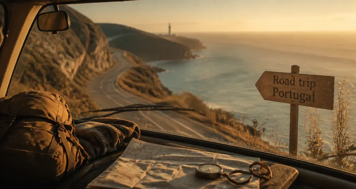 Road trip Portugal : van au miradouro, côte atlantique, océan