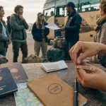 Voyage solo en groupe : passeports et bracelet, rencontres en voyage