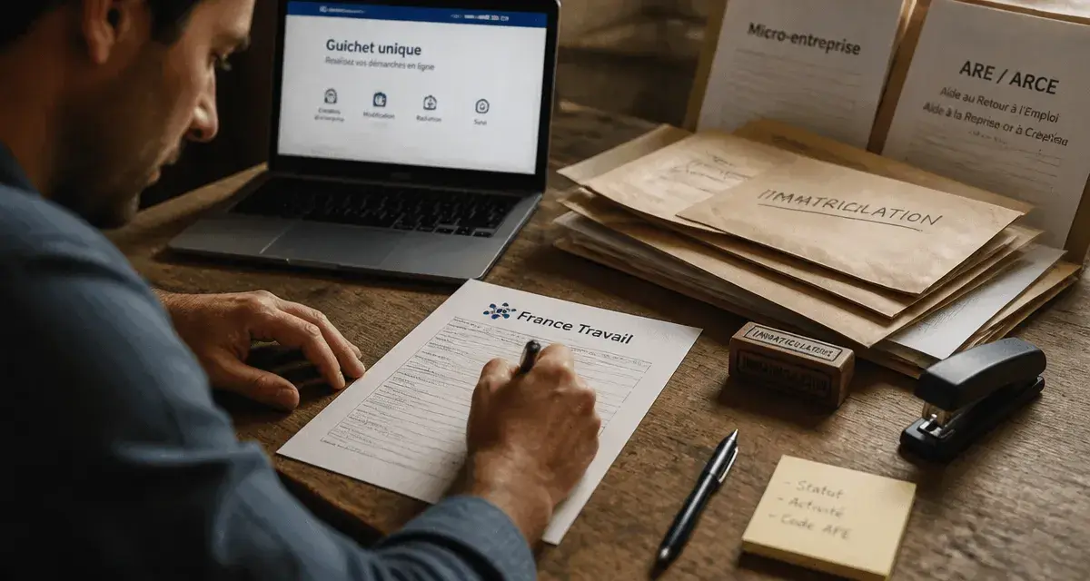 Créer entreprise lemagdesentrepreneurs : micro-entreprise avec France Travail et chômage