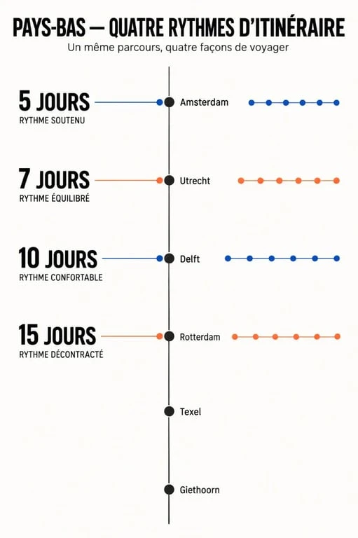 Itinéraires de road trip pays bas de 5 à 15 jours