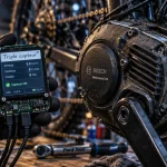 yamaha vélo électrique : moteur central 80 Nm en atelier, carter et capteurs