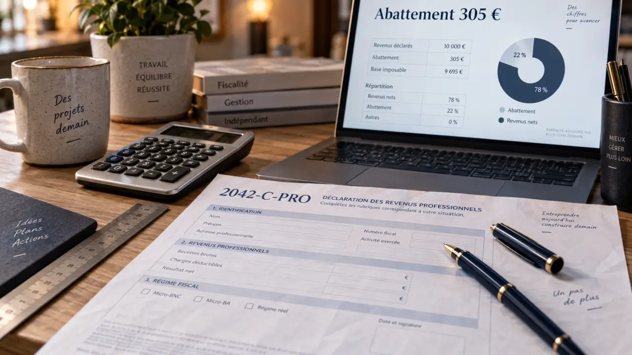 Abattement micro entreprise 305 € : revenu imposable