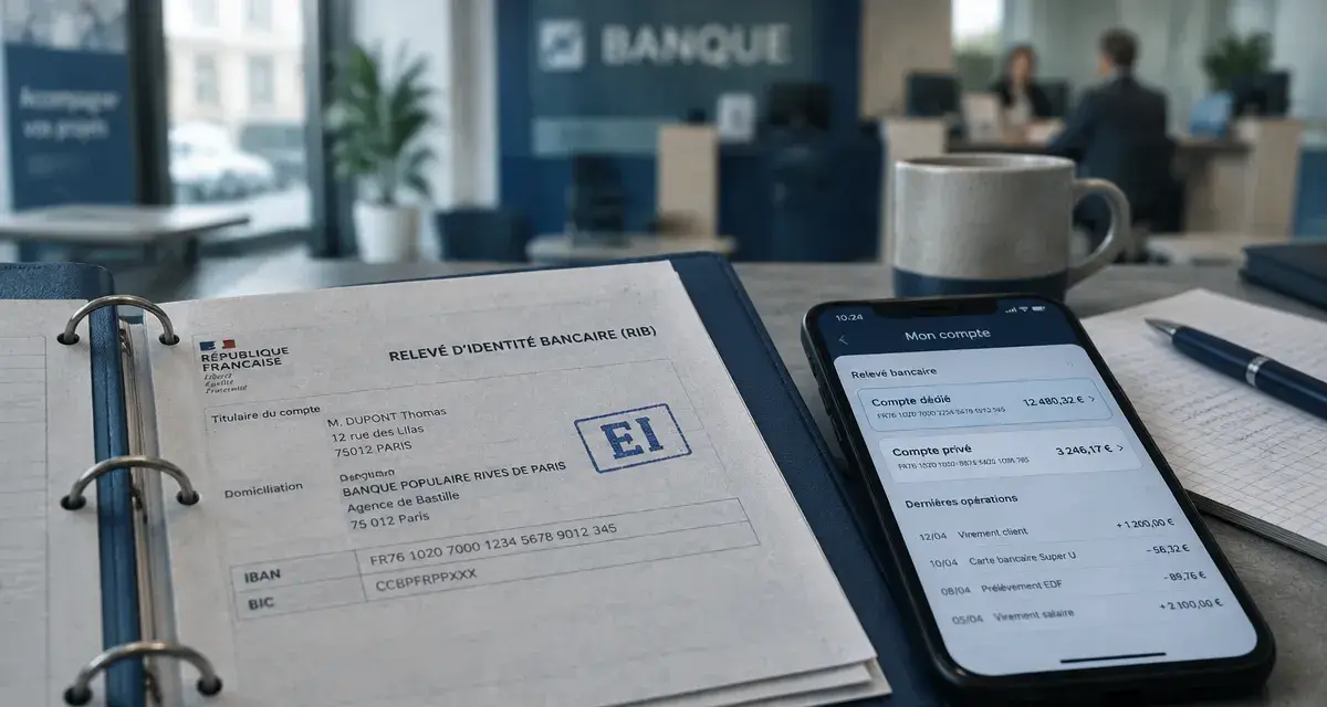Auto entrepreneur compte bancaire : compte dédié ou privé sur relevé