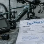 Compteur pour vélo électrique compatible Bosch, fiche technique et tournevis visibles