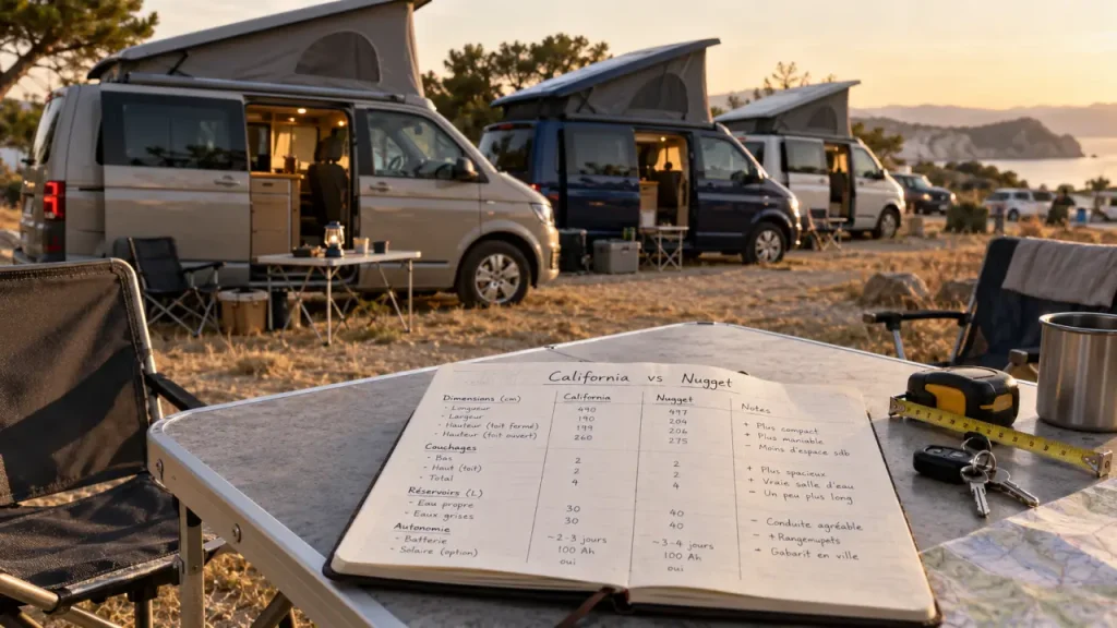 Meilleur van aménagé : Transporter California à 64 900 € ou Transit Nugget à 80 140 €, que choisir ?